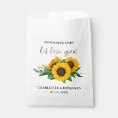 Let Love Grow Rustic Sunflower Seed Wedding Bedankzakje (Voorkant)