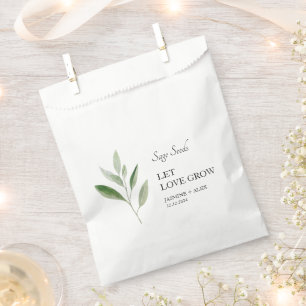 Let Love Grow Sage Seed Bruiloft Favor Bag Bedankzakje