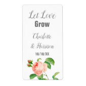 Let Love Grow Seed Packet Weddenschap Favor Label (Voorkant)