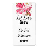 Let Love Grow Seed Packet Weddenschap Favor Label (Voorkant)