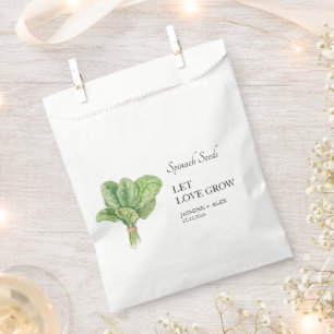 Let Love Grow Spinazie Zaad Bruiloft Favor Bag Bedankzakje
