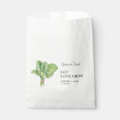 Let Love Grow | Spinazie Zaad Bruiloft Favor Bag Bedankzakje (Voorkant)