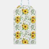Let Love Grow Sunflower Greenery Wedding Favor Cadeaulabel (Achterkant)