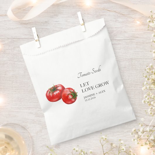 Let Love Grow | Tomatenzaad Bruiloft Favor Bag Bedankzakje (Geknipt)