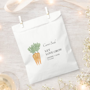 Let Love Grow Wortelzaad Bruiloft Favor Bag Bedankzakje