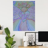 Let Love, Let God Guardian Angel Art Print Poster (Bureau à domicile)