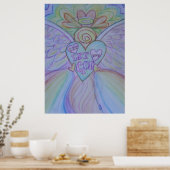 Let Love, Let God Guardian Angel Art Print Poster (Cuisine)