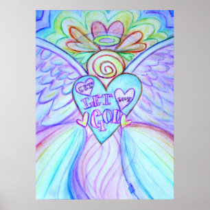 Let Love, Let God Guardian Angel Art Print Poster