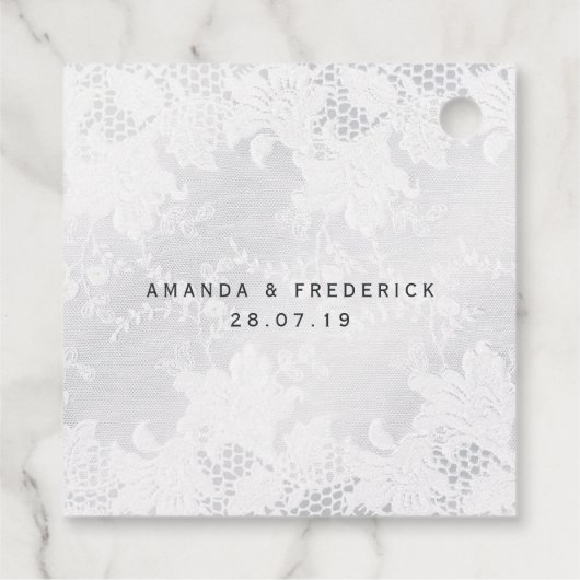 Let Love Sparkle Butterfly and Lace Wedding Bedankjes Labels (Achterkant)