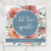 Let Love Sparkle, Etheral Floral Wedding Sparkler Bedankjes Labels (Achterkant)