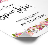 Let love Sparkle rose Floral signe Poster (Coin)