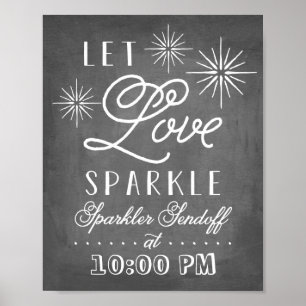 Let Love Sparkle Sparkler Verzenden Poster