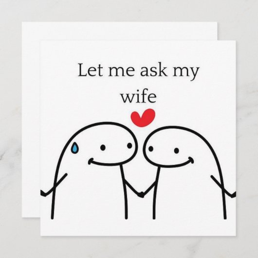 Let me Ask My Wife  Kaart (Voorkant / Achterkant)