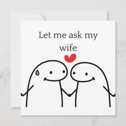 Let me Ask My Wife  Kaart (Voorkant)