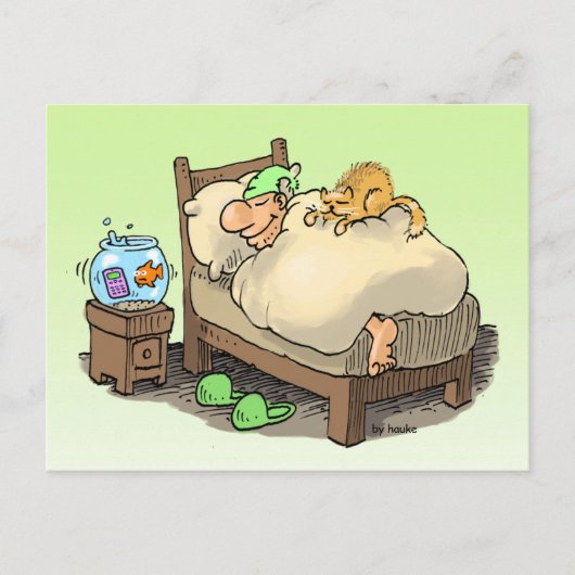 let me sleep longsleeper card briefkaart (Voorkant)