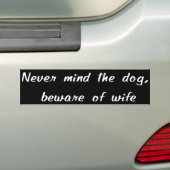 Let nooit op de Bumpersticker van de hond (Op auto)