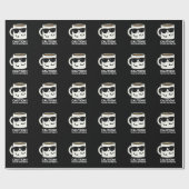 Let op 100% Hotness Funny Coffee Pun Dark BG Cadeaupapier (Vlak)
