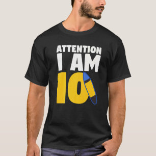 Let op: 10 Surfboard, tiende verjaardag Surfboa T-shirt