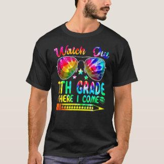 Let op, 7e klas, ik kom eraan Tie-Dye schoolthee T-shirt