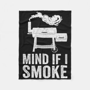 Let op als ik rook grappige bbq roker grillen roke fleece deken