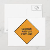 Let op! Antiek kruising Briefkaart (Voorkant / Achterkant)