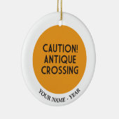 Let op! Antiek kruising Keramisch Ornament (Rechts)