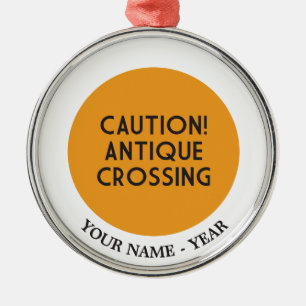 Let op! Antiek kruising Metalen Ornament