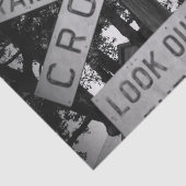 Let op auto's tissuepapier (Detail)