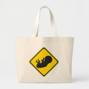 Let op: Baby Vooruit! Grote Tote Bag