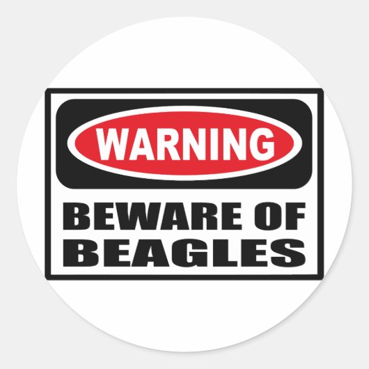 LET OP BEAGLES STICKER (Voorkant)