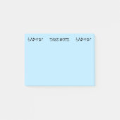 Let op blauwe Muzieknoten Post-it® Notes (Voorkant)