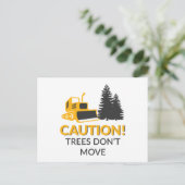 Let op bomen die niet bewegen briefkaart (Staand voorkant)