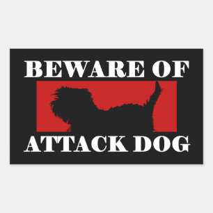 Let op de aanval Dog - Affenpinscher Rechthoekige Sticker