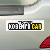 Let op de auto van Kobeni Bumpersticker (Op auto)