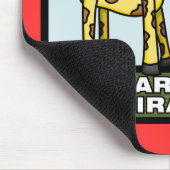 Let op de boze Giraffes Mousepad Muismat (Hoek)
