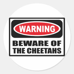 LET OP DE CHEETAHS STICKER