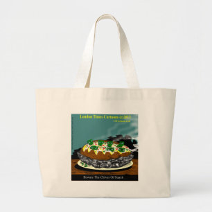 Let op de Chives van zetmeelschimmelaardappelen Grote Tote Bag