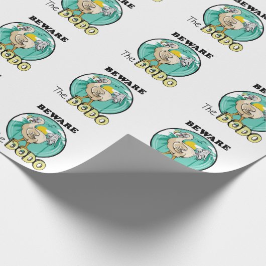 Let op de dodo cadeaupapier (Hoek)