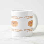 Let op de donut extra grote mok (Voorkant rechts)