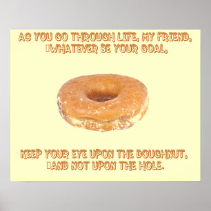 Let op de donut poster