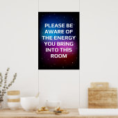 Let op de energie poster (Keuken)