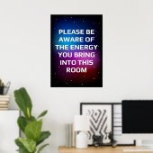 Let op de energie poster (Thuiskantoor)