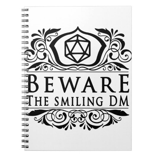 Let op de glimlachende DM V4 Notitieboek (Voorkant)