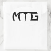 Let op de greep - Black Text Sticker (Tas)