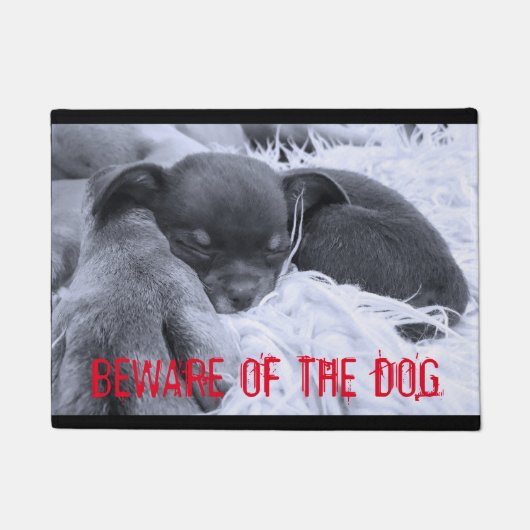 Let op de hond deurmat (Voorkant)
