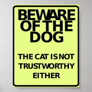 Let op de hond (Funny Poster) Poster