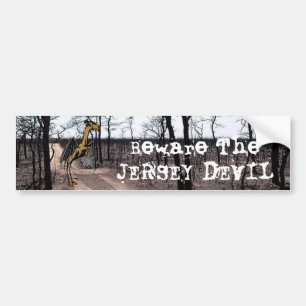 Let op de Jersey Devil Bumpersticker