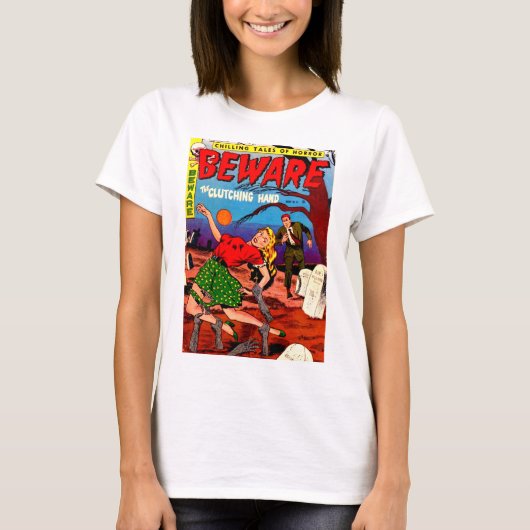 Let op de koppelingshand t-shirt (Voorkant)