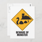 Let op de losse ness Monster Briefkaart (Voorkant / Achterkant)