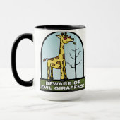 Let op de Mok van de Giraffe van het aambeeld (Links)